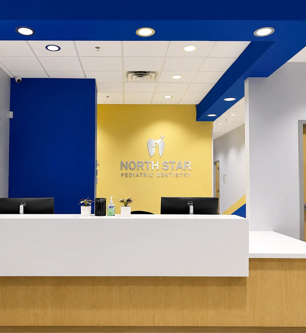 Reception area at North Star Pediatric Dentistry in Maple Grove, MN